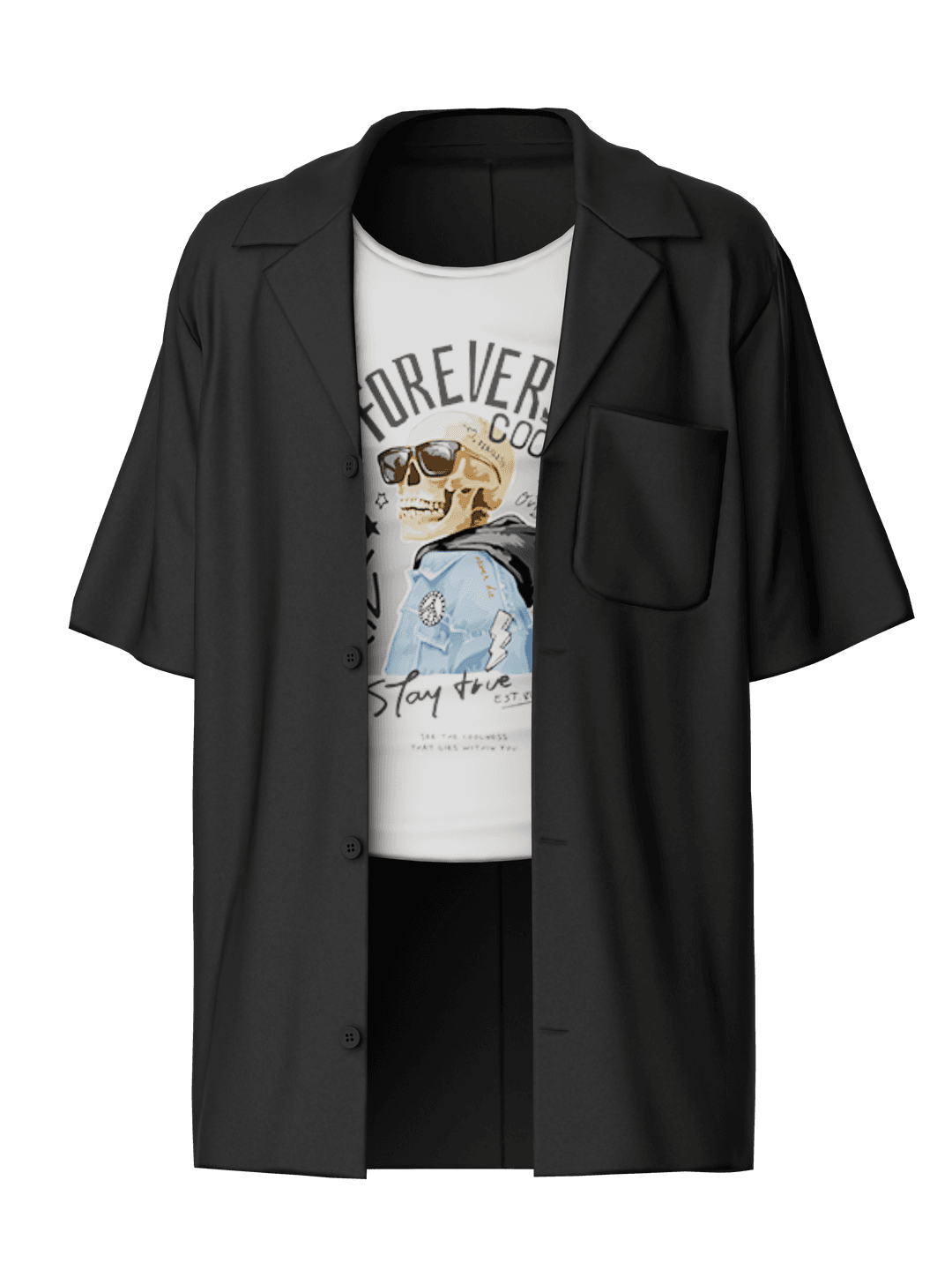 Галерея мода Рубашка Short Sleeve Blazer #1